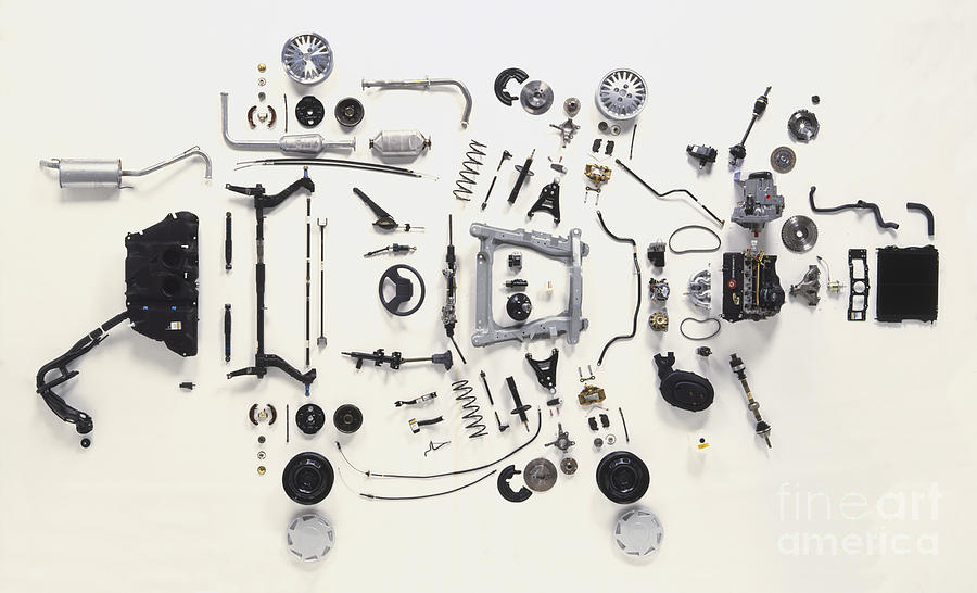 Mechanical Components Of A Small Car Photograph by Dave Rudkin / Dorling Kindersley