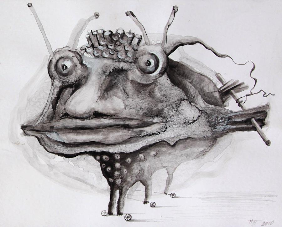 Mechanical creature Drawing by Tatiana Nikolaenko - Pixels