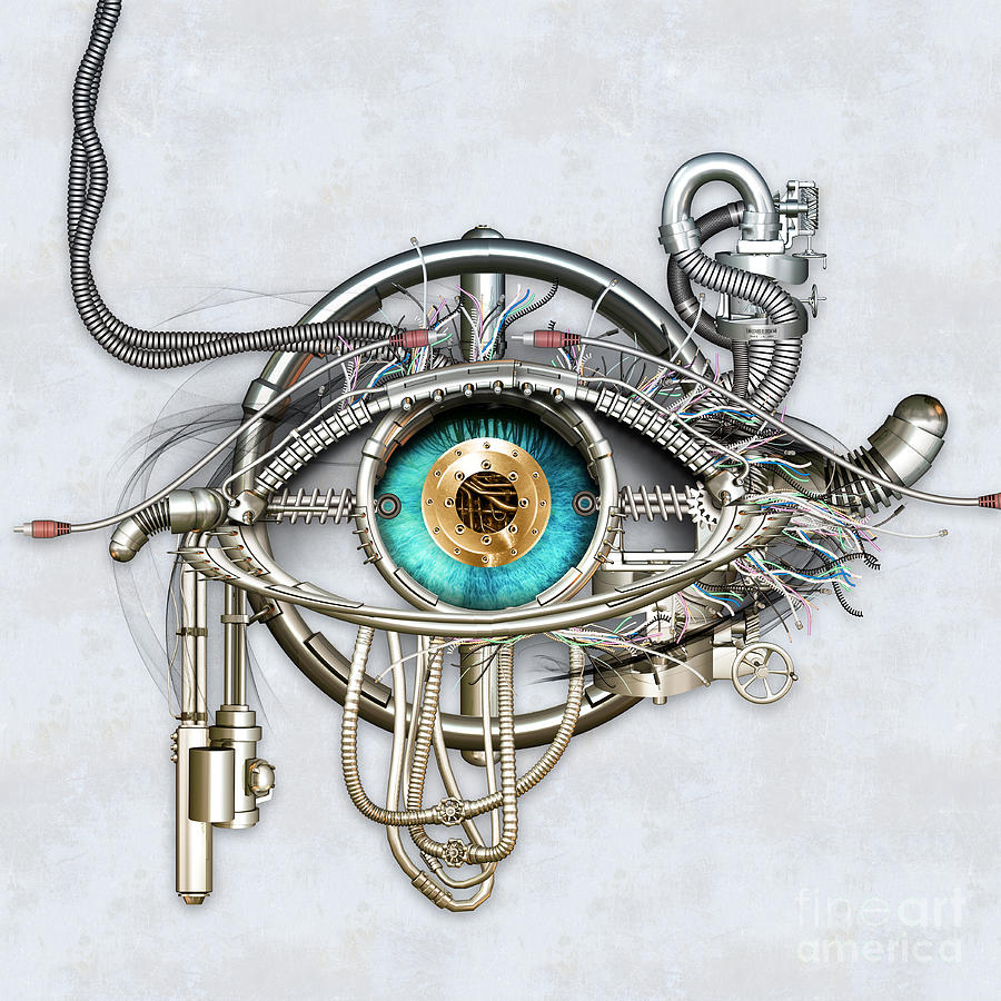 Mechanical Eye Mixed Media