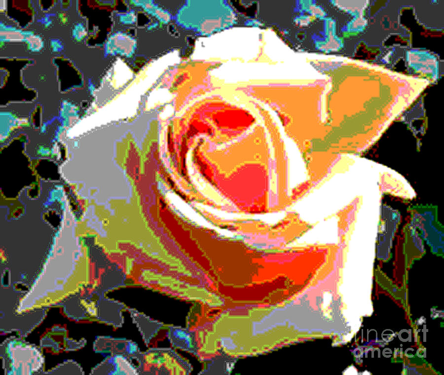 Rose Digital Art - Medallion Rose by Alys Caviness-Gober