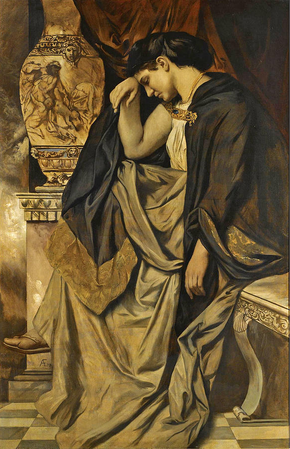 Medea at the Urn Painting by Anselm Feuerbach