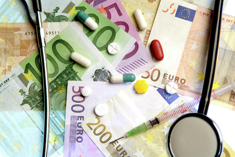 Euro Photograph - Medical Costs by Cc Studio/science Photo Library