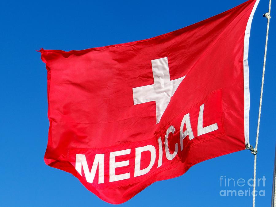 Medical Flag Photograph by Ed Weidman