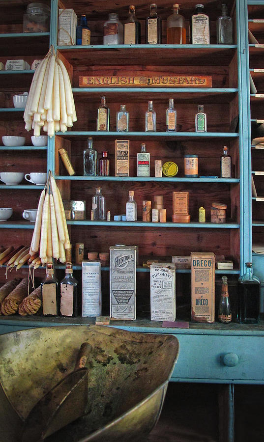 Candle Photograph - Medicinals In An Old General Store by Dave Mills