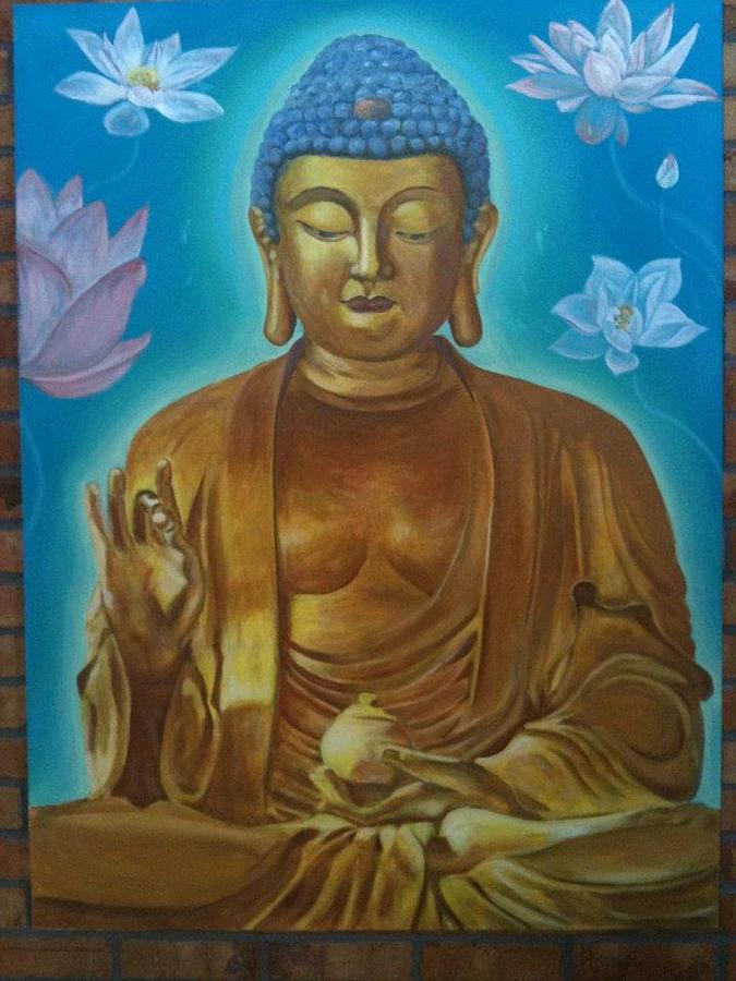 Medicine Buddha Painting by Wei Feng - Pixels