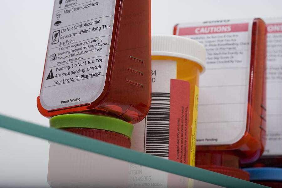 Medicine Cabinet Shelf Photograph by Science Stock Photography