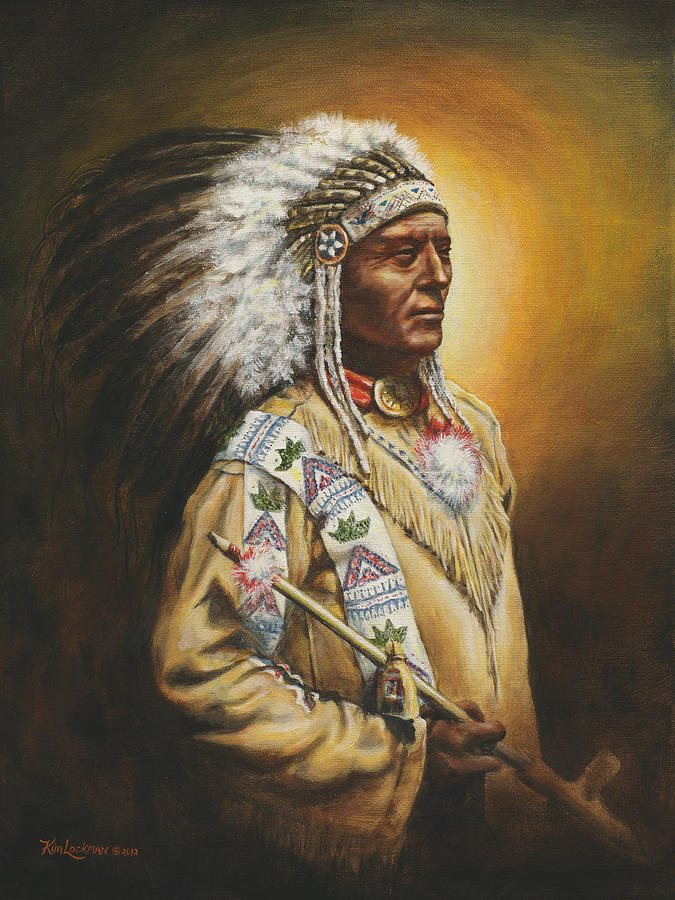 Western Painting - Medicine Man by Kim Lockman