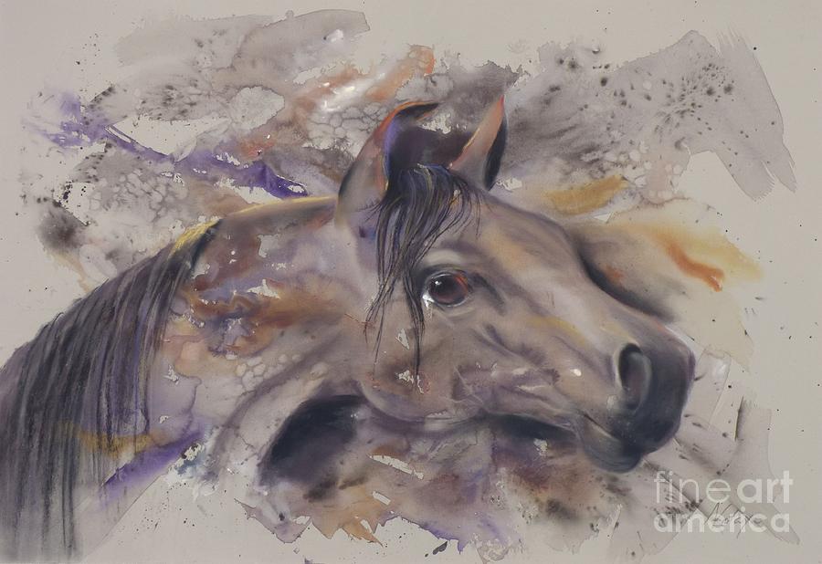 Medicine Horse Pastel by Nataya Crow