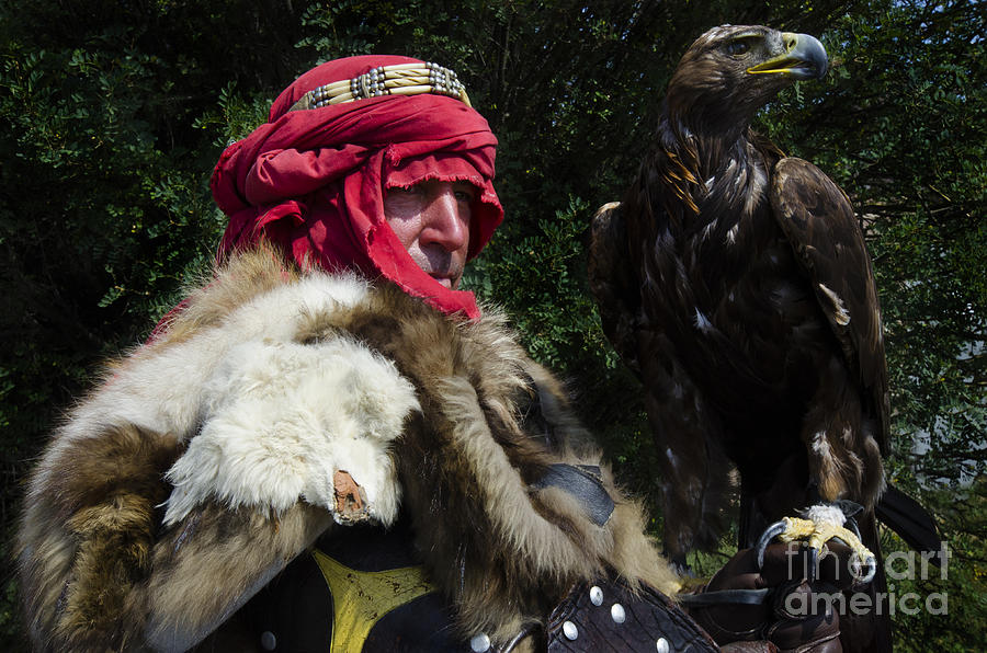 Eagle Photograph - Medieval Barbarian Artur And Spirit by Bob Christopher