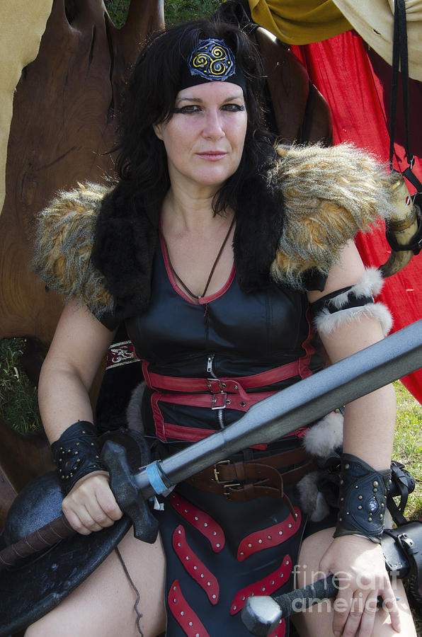 Portrait Photograph - Medieval Barbarian Eriana Iceni by Bob Christopher