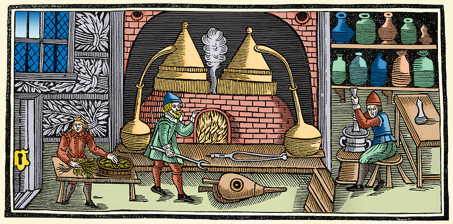Medieval Distillation Photograph by Science Source