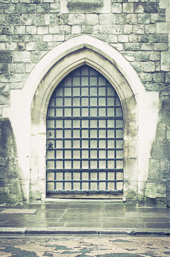 Castle Photograph - Medieval door by Tom Gowanlock