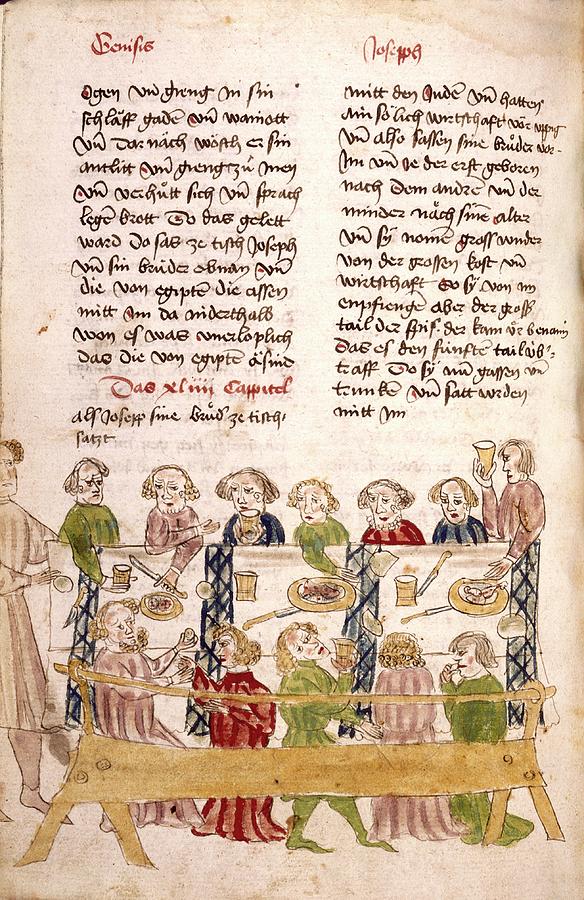 Medieval Feast Photograph by Renaissance And Medieval Manuscripts Collection/new York Public Library