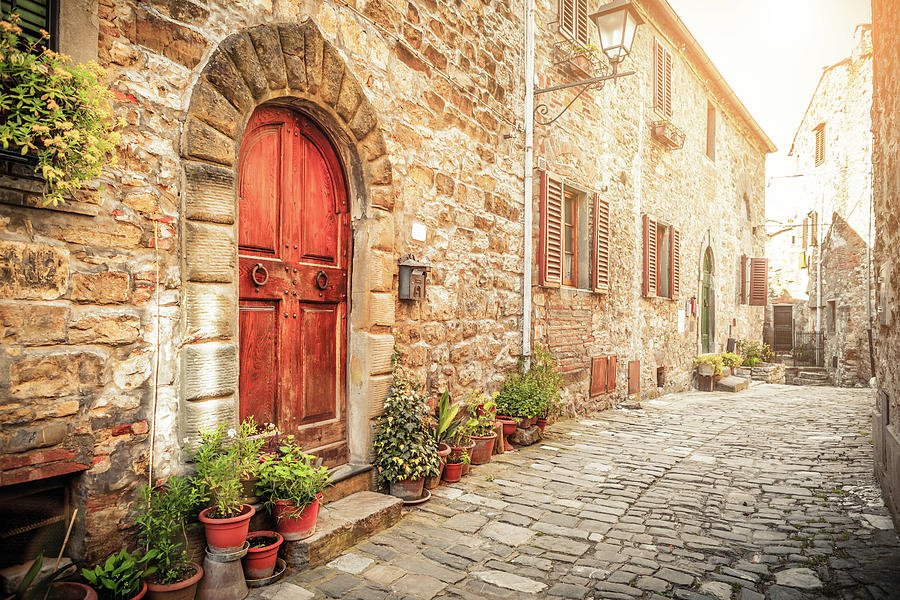 Medieval Italian Town, Montefioralle In Photograph by Giorgiomagini