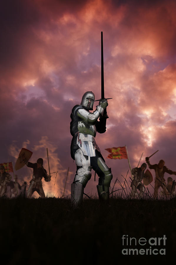 Medieval Knights On The Battlefield Photograph by Lee Avison