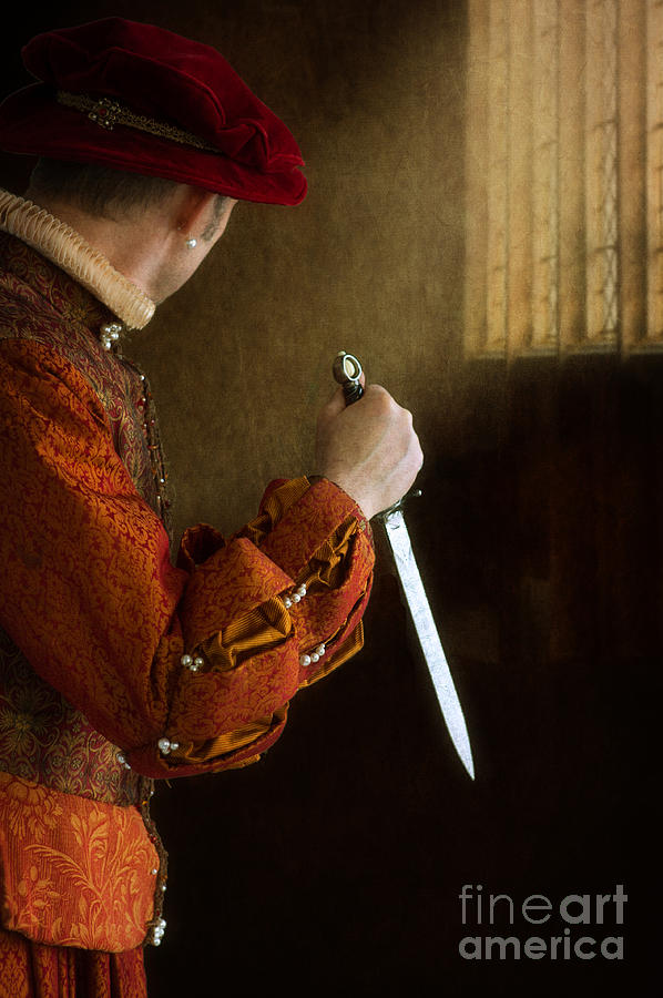 Knife Still Life Photograph - Medieval Man With Dagger by Lee Avison