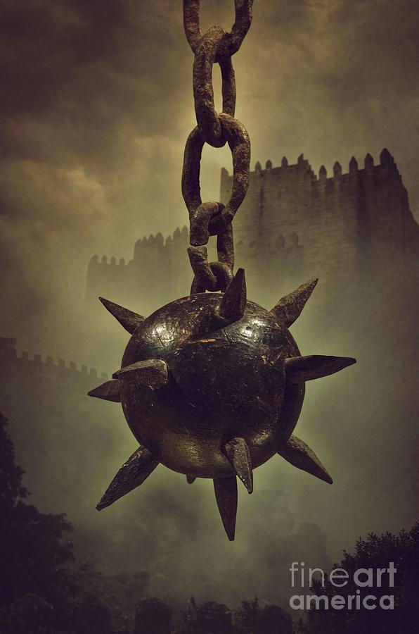 Castle Photograph - Medieval Spike Ball  by Carlos Caetano
