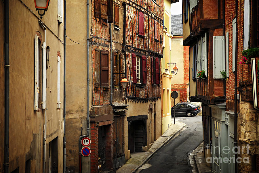 Holiday Photograph - Medieval street in Albi France by Elena Elisseeva