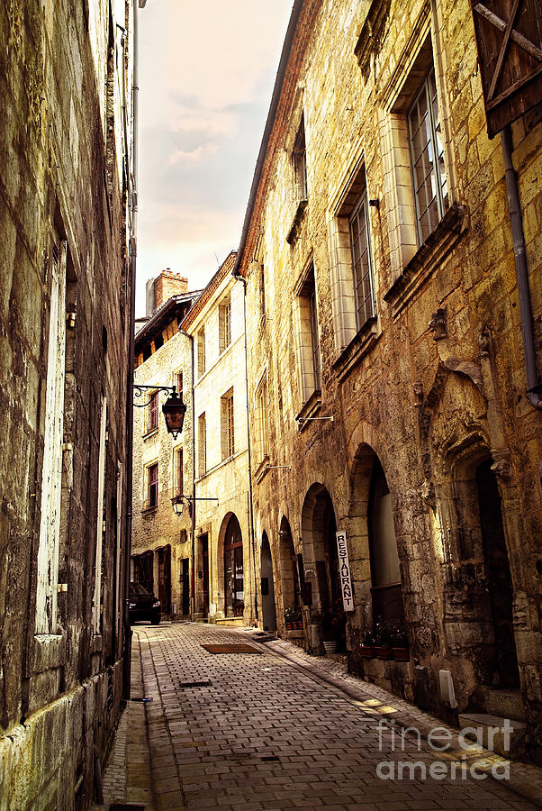 Architecture Photograph - Medieval street in Perigueux by Elena Elisseeva