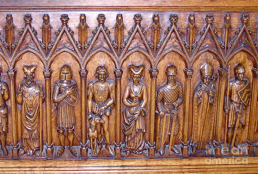 Unique Photograph - Medieval Wood Carving 1 by France  Art