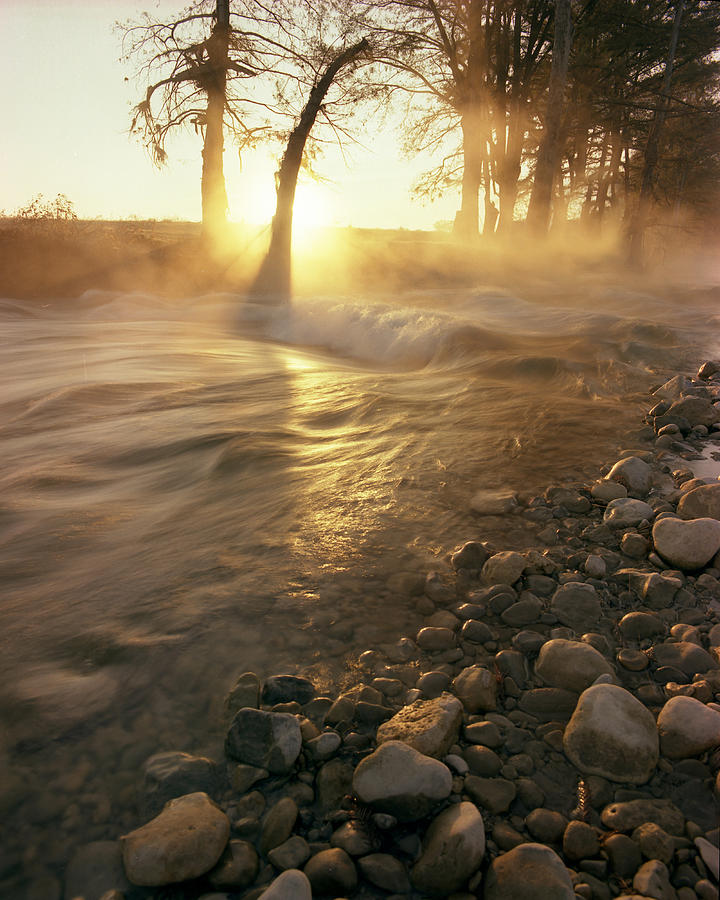 Medina River at Sunrise Photograph by Mark Langford