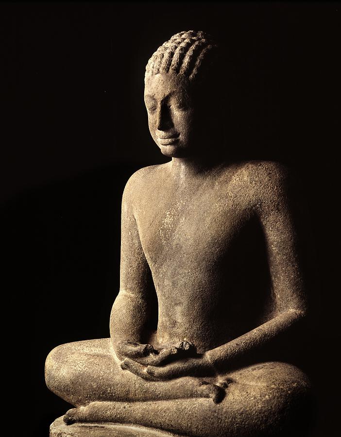 Meditating Buddha, Davaravati Period Photograph by Thai School