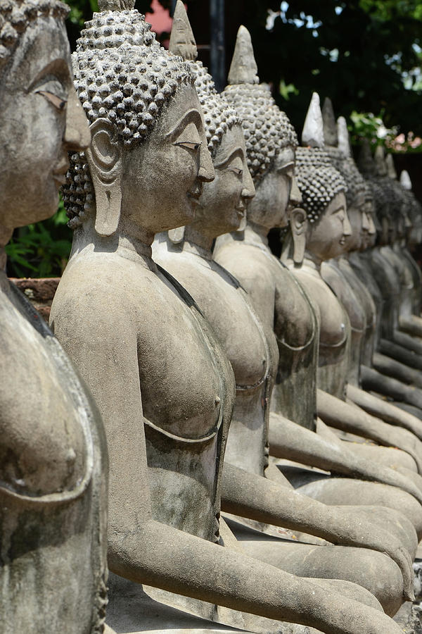 Meditating Buddha Statue At Ayutaya Photograph by Dangdumrong