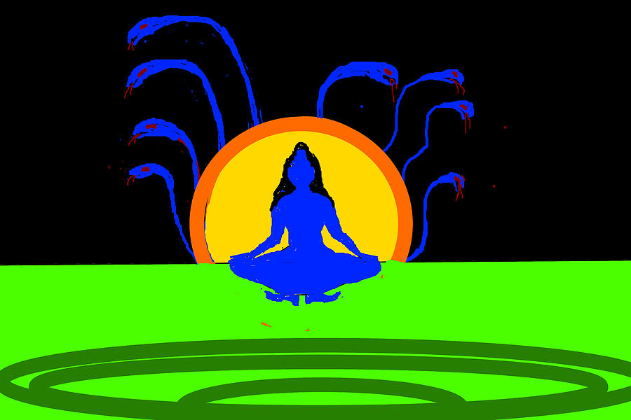Meditating Shiva Digital Art by Anand Swaroop Manchiraju