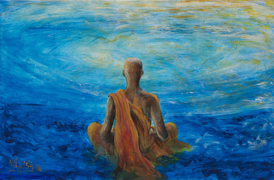 Meditation Painting by Nik Helbig
