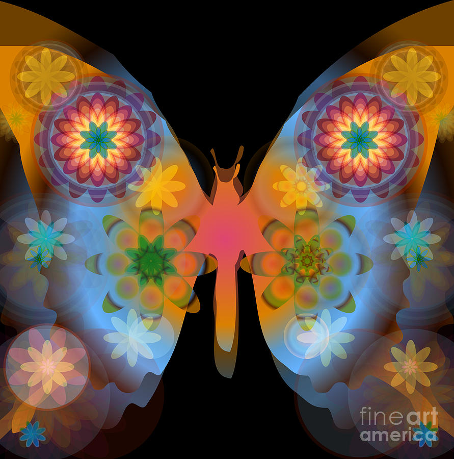 Meditative Butterfly Digital Art by Shelley Myers
