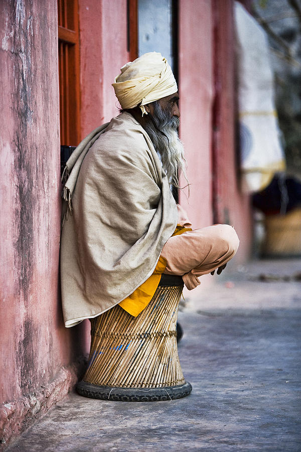 Meditative Photograph - Meditative Sadhu  by Robert Stoetzel