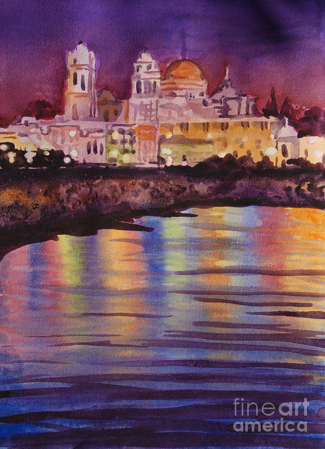 Mediteranian City Painting by Heidi E Nelson