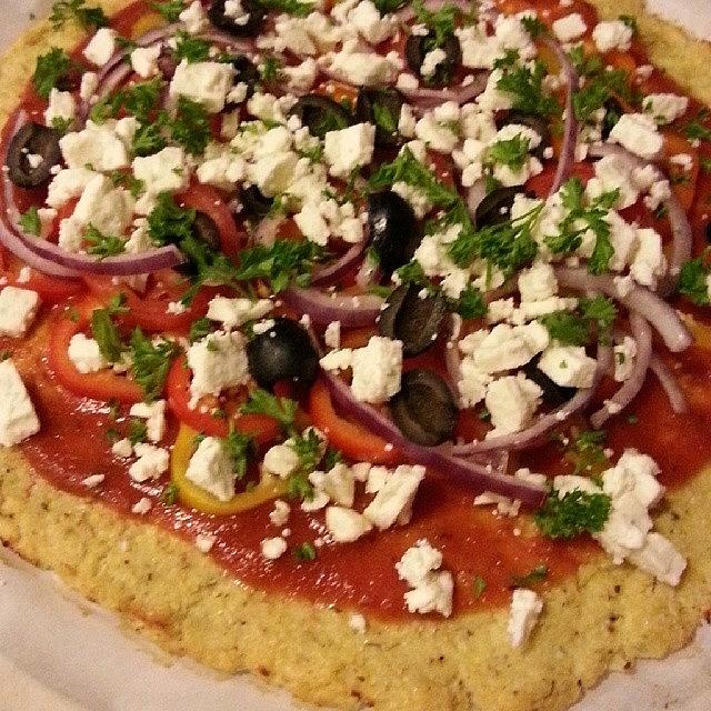 Healthy Photograph - Mediterranean #cauliflowercrust #pizza by Kendra Hansen