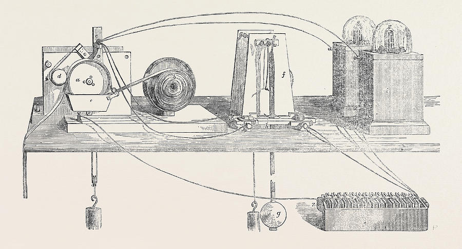 Mediterranean Electric Telegraph Drawing by English School