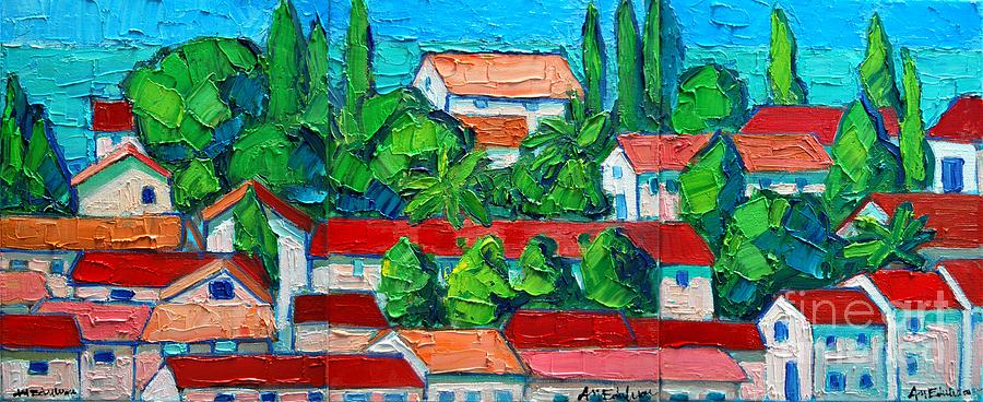 Mediterranean Roofs 2 3 4 Painting by Ana Maria Edulescu