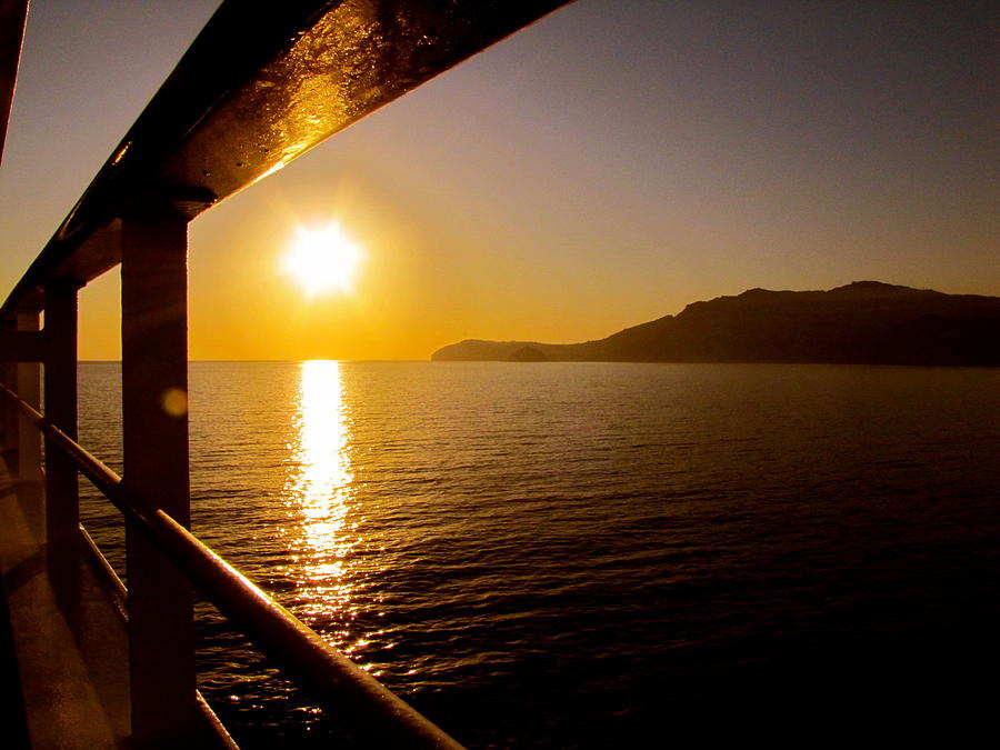 Mediterranean Sea Sunset Photograph by Chris Bavelles