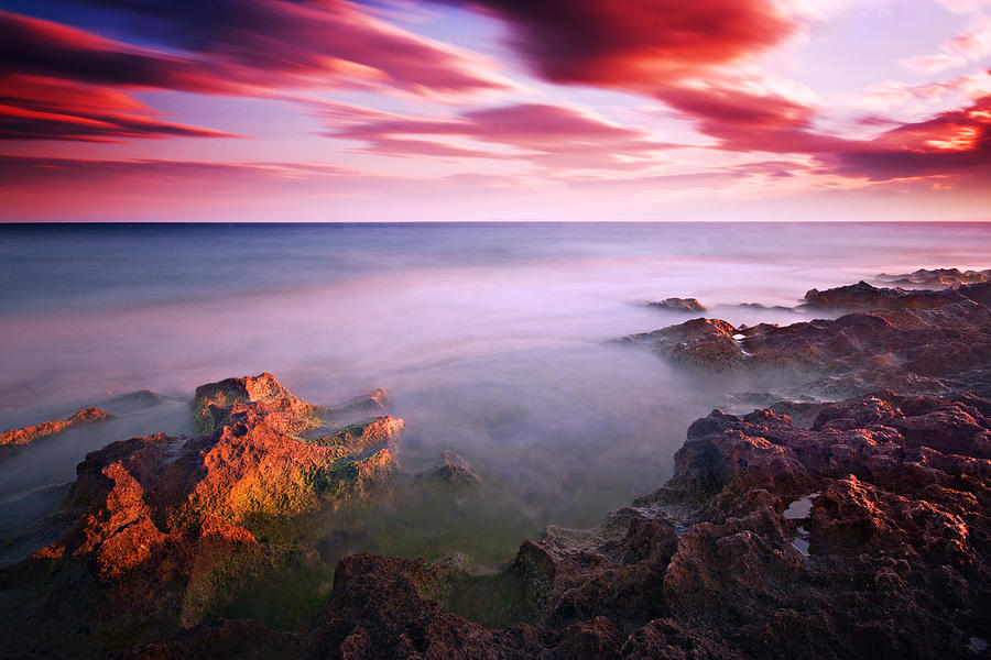 Sunset Photograph - Mediterranean Sunset / Nabeul by Barry O Carroll