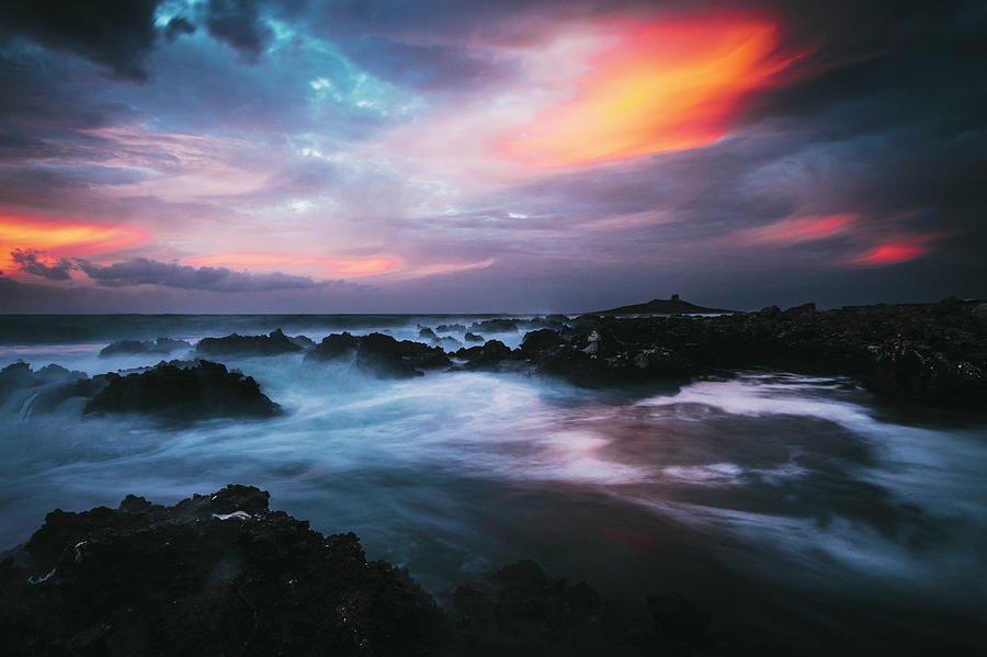 Mediterranean Sunset, Sicily Photograph by Peeterv