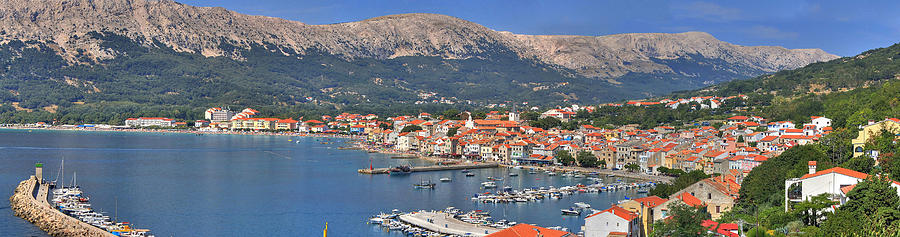 Mediterranean Town of Baska panorama Photograph by Brch Photography