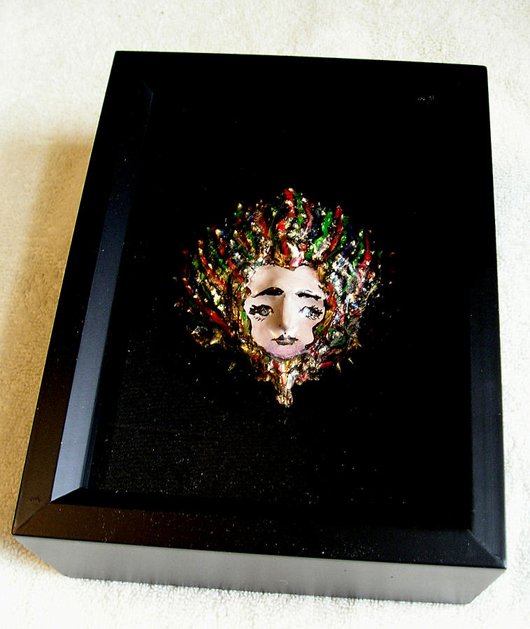 Medusa in a Shadow Box Sculpture by Roger Swezey
