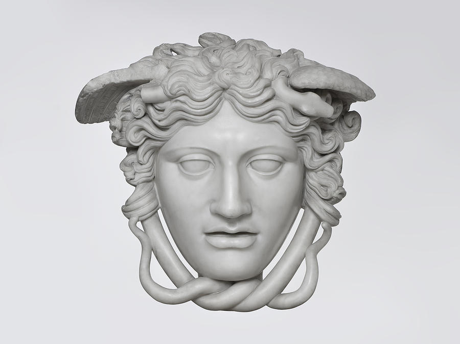 Medusa Marble Head Photograph Photograph by Olga Chertova