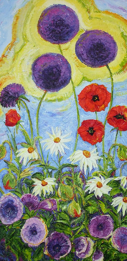 Meegans Garden of Flowers Painting by Paris Wyatt Llanso