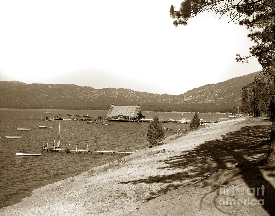 Meeks Bay Photograph - Meeks Bay Lake Tahoe California Lake Tahoe circa 1950 by Monterey County Historical Society