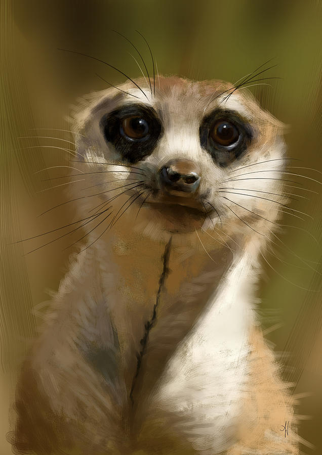 Meerkat Guardian Digital Art by Arie Van der Wijst