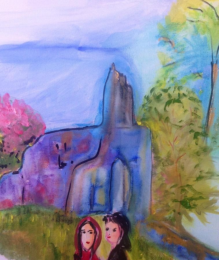 Meet me by the ruin Painting by Judith Desrosiers
