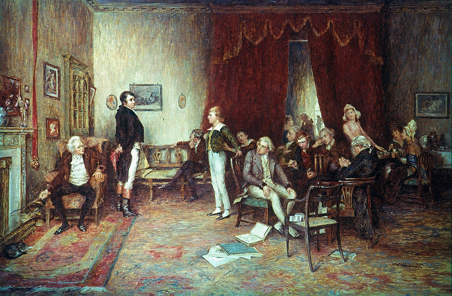 Meeting Of Scott & Burns Painting by Granger