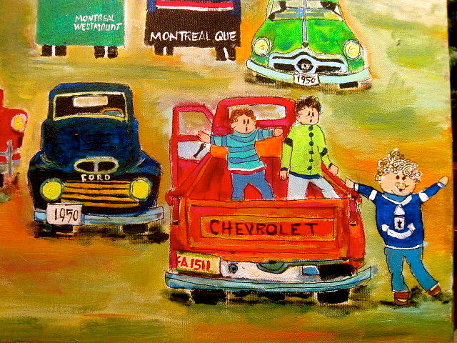 Meeting of the Cars Painting by Michael Litvack
