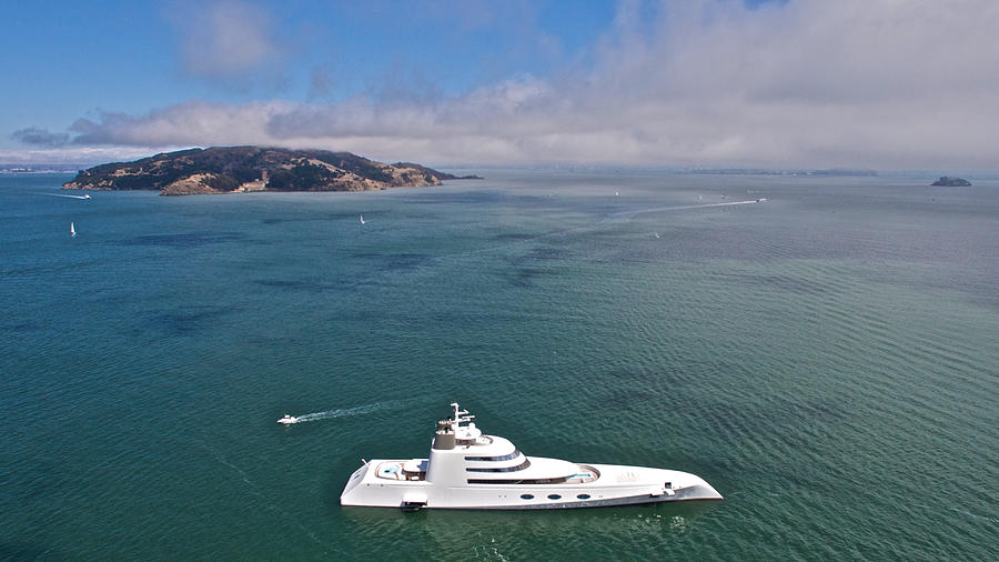 Mega Yacht San Francisco Bay Photograph by Steven Lapkin