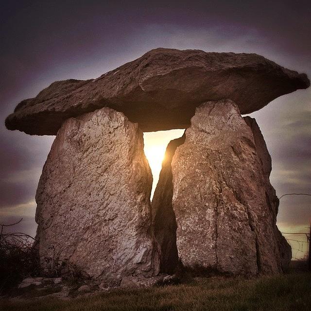 Sunset Photograph - Megalith Anglesey by Phil Tomlinson