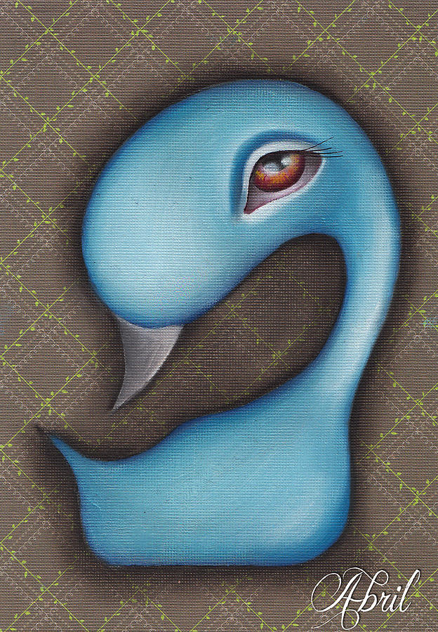 Swan Painting - Meili by Abril Andrade